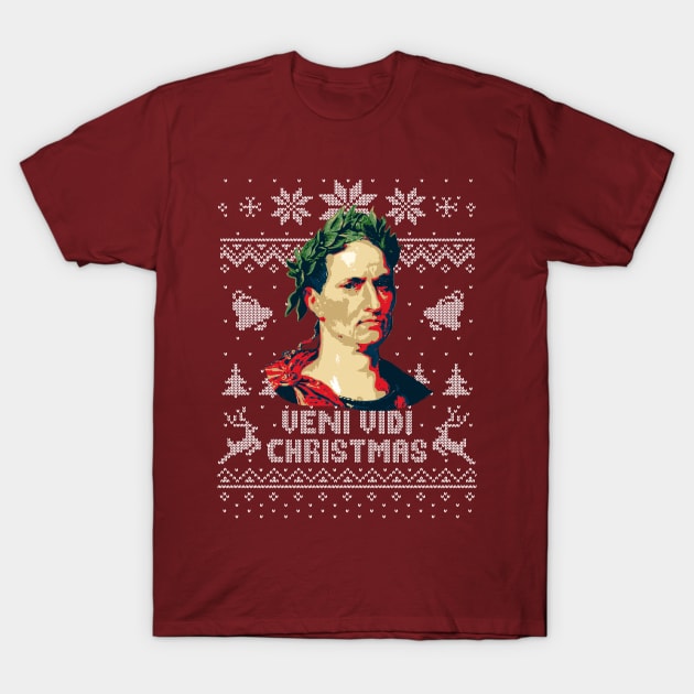 Julius Caesar Veni Vidi Christmas T-Shirt by Nerd_art